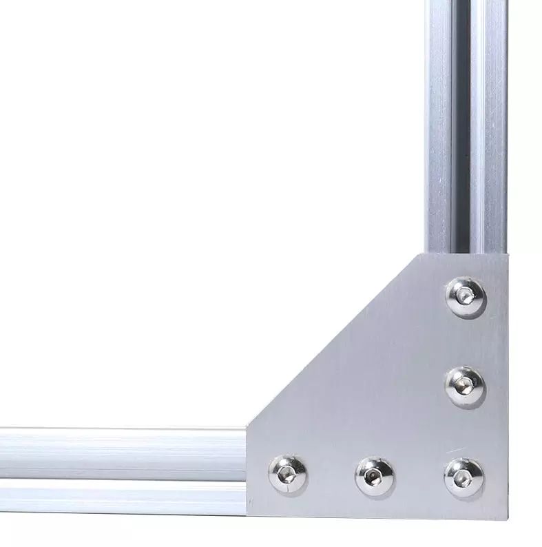 Hoekverbinder buitenkant L-type aluminium voor aluminium profiel 2020 voorbeeld